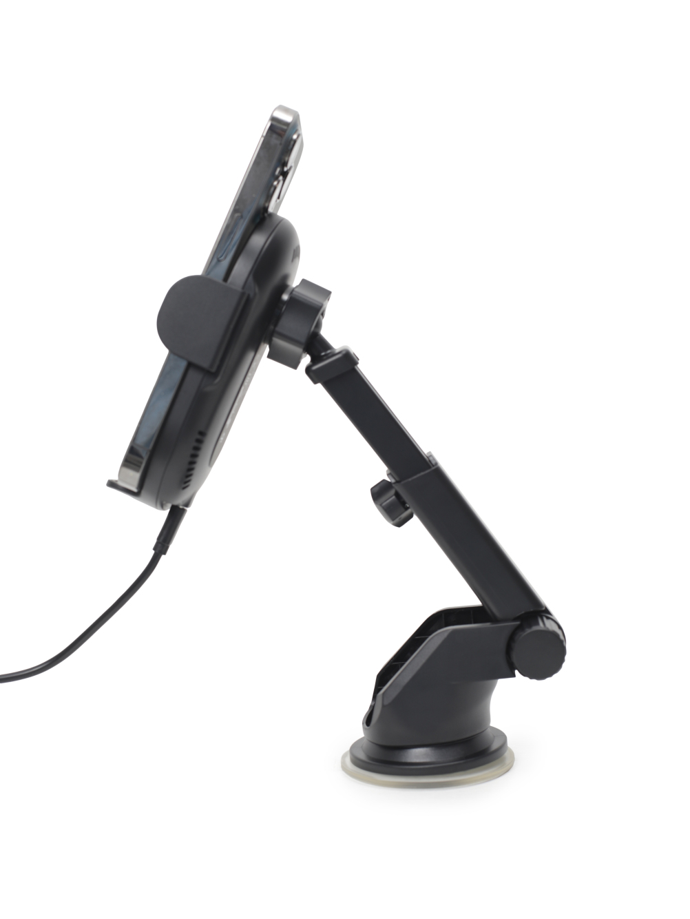 Изображение товара Быстрое автомобильное беспроводное зарядное устройство GeoLuK Fast Auto 15W Black