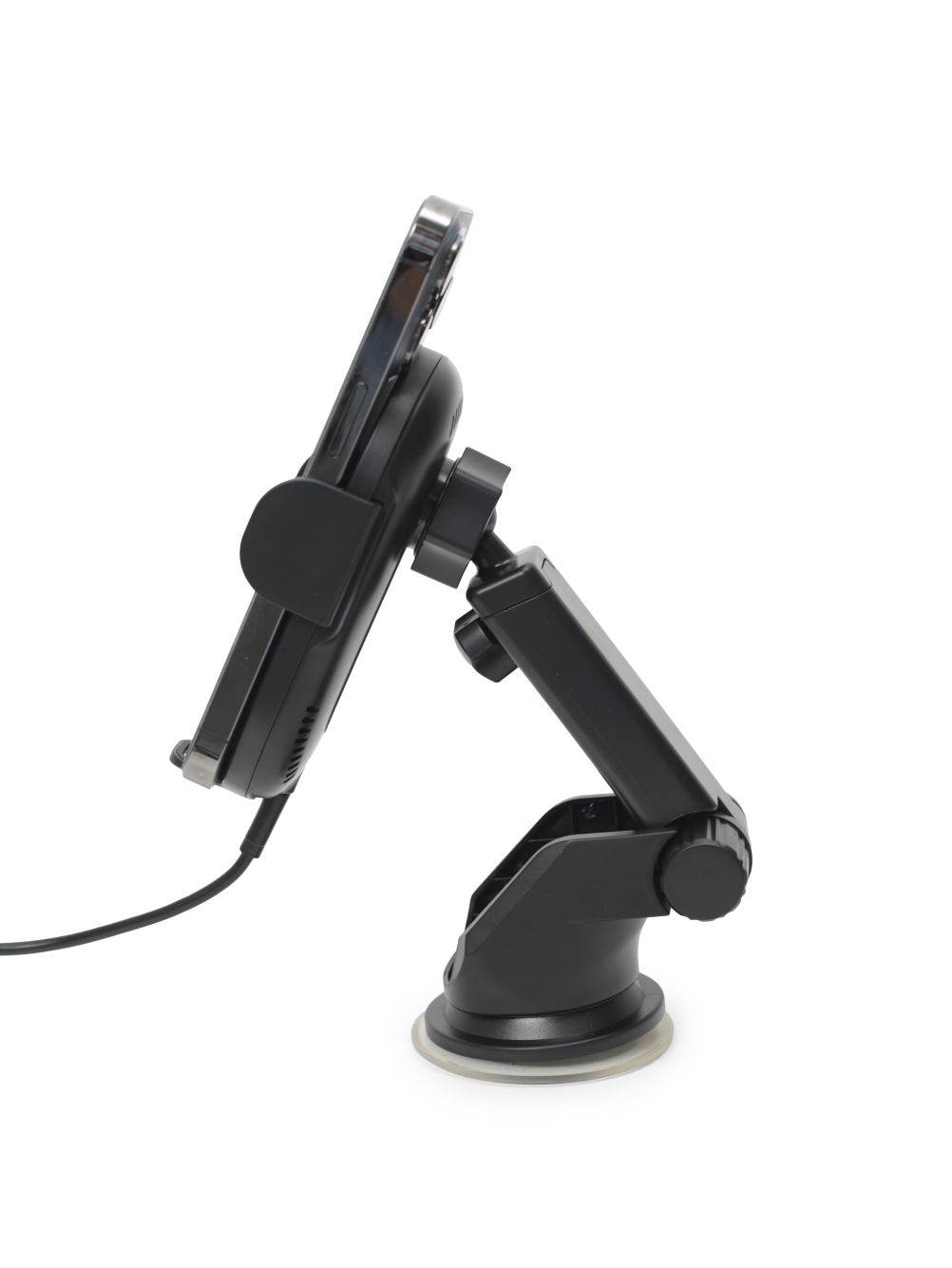 Изображение товара Быстрое автомобильное беспроводное зарядное устройство GeoLuK Fast Auto 15W Black