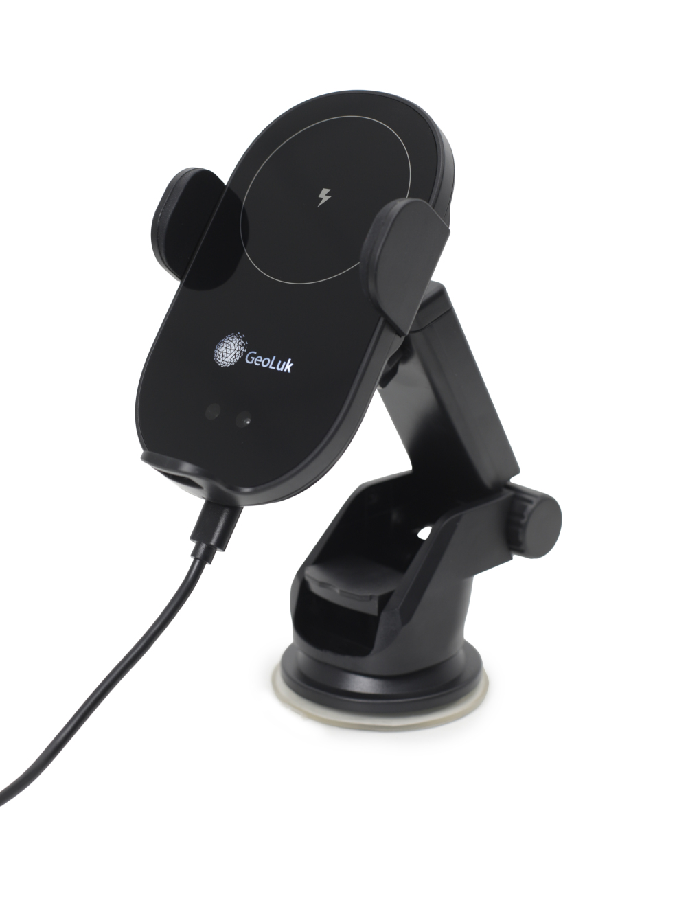 Изображение товара Быстрое автомобильное беспроводное зарядное устройство GeoLuK Fast Auto 15W Black