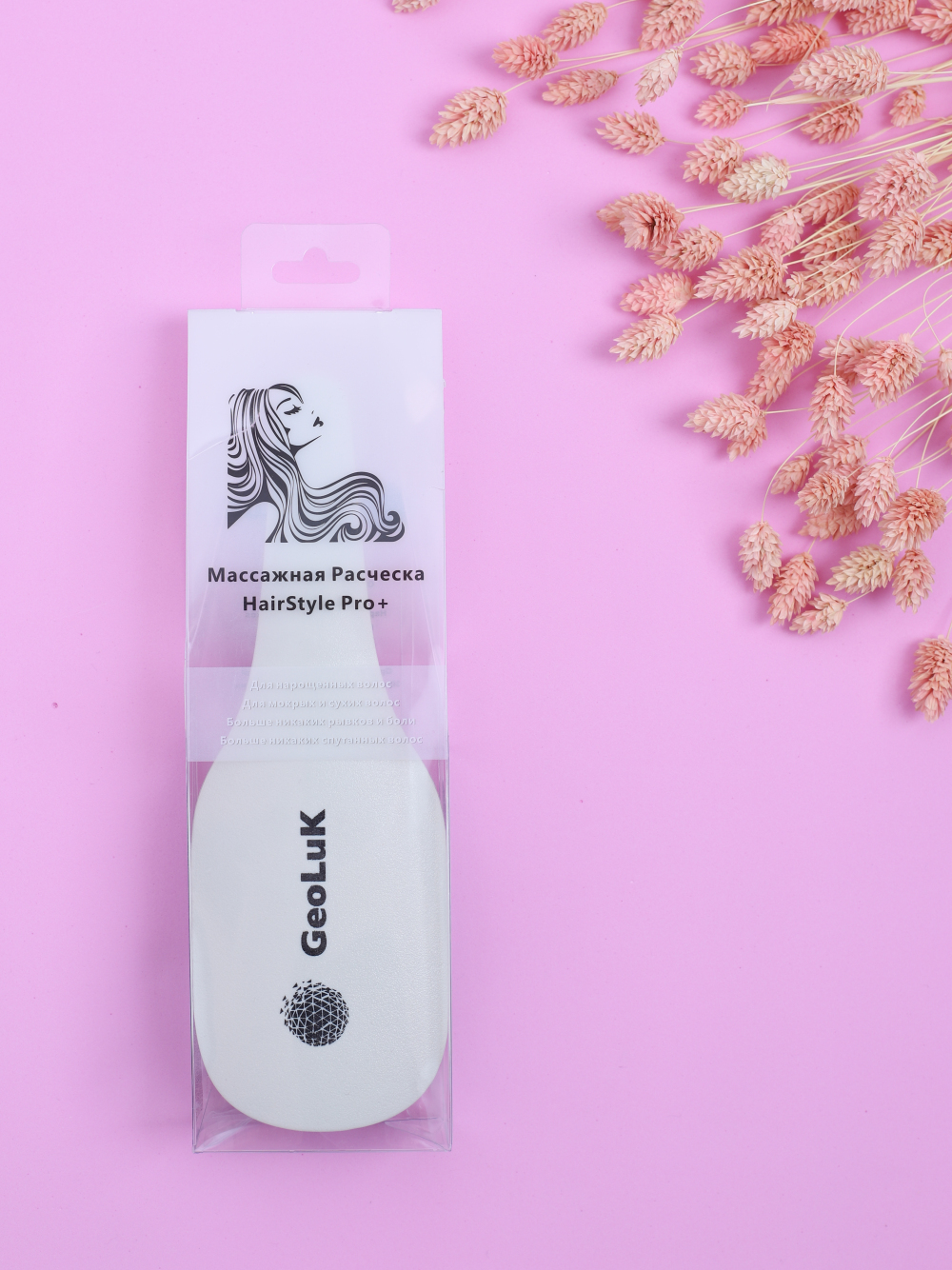 Изображение товара Расческа GeoLuK HairStyle Pro + White