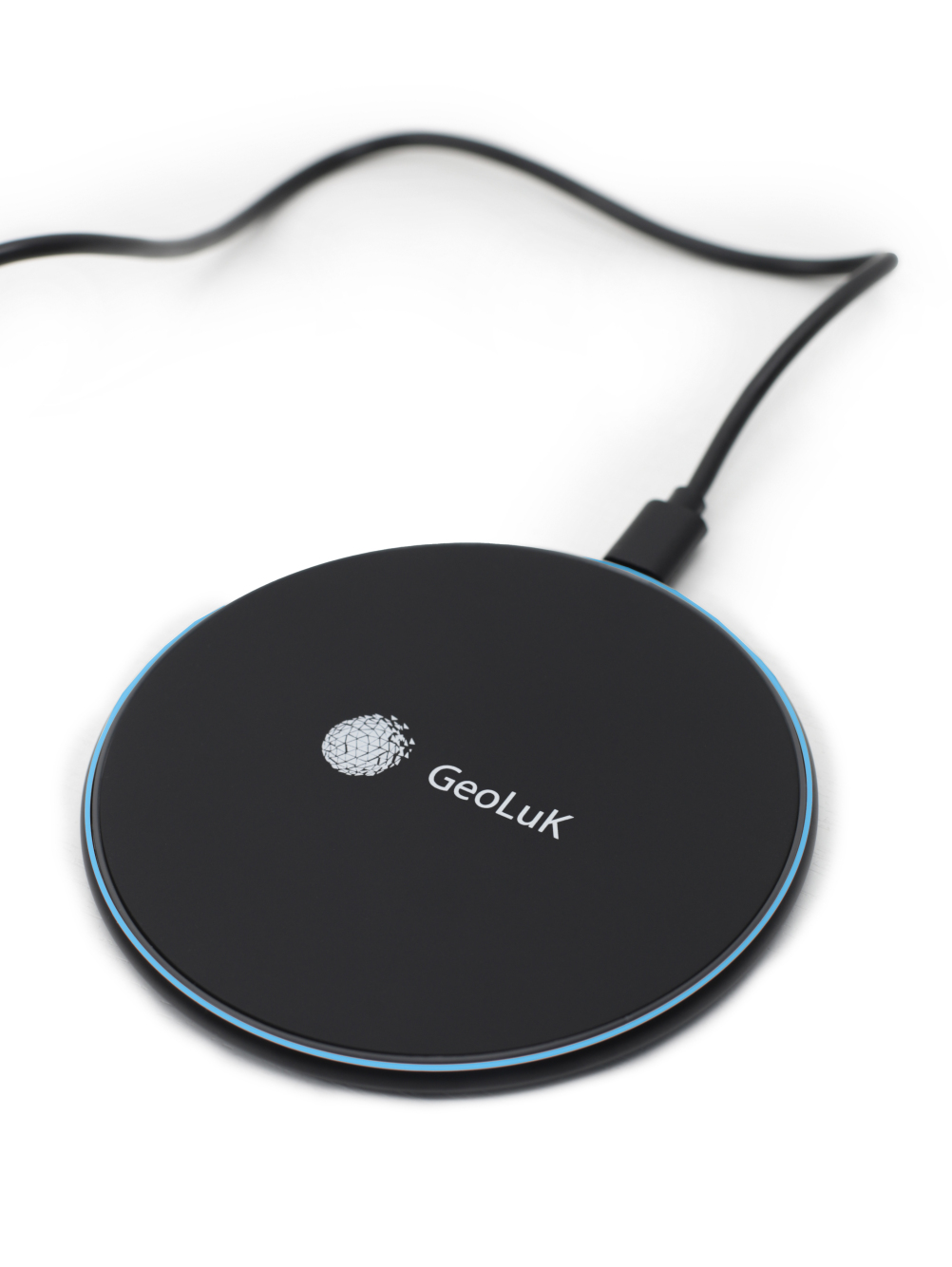 Изображение товара Быстрое настольное беспроводное зарядное устройство GeoLuK Fast Tablet 15W Black